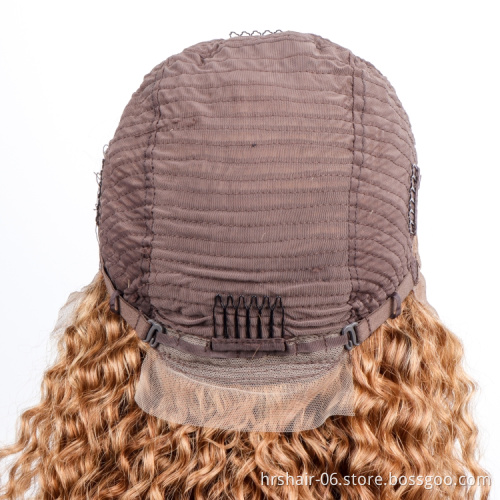 180% 13*4 lace frontal 1B/27 wig Wholesale price 100% virgin human hair Cuticle Aligned  Brazilian Jerry curly wig